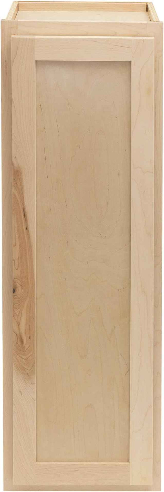 Quicklock RTA (Ready-to-Assemble) 42" Tall Wall Kitchen Cabinets - Shaker Style | 100% Hardwood | Made in America | Soft Close Hardware (Raw Maple, 12" D x 12" W x 42" H)