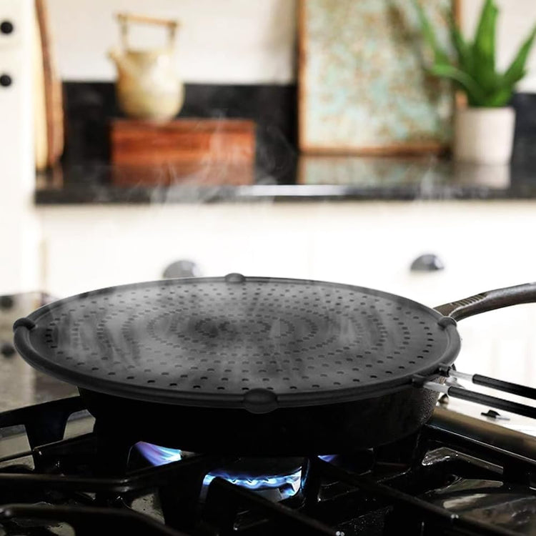 Splatter Screen for Frying Pan, Grease Splatter Guard, Heat-Resistant Splatter Guards for Frying, Silicone Splatter Guard for Everyday Cooking, Dishwasher Safe （16in×12in×0.5in）