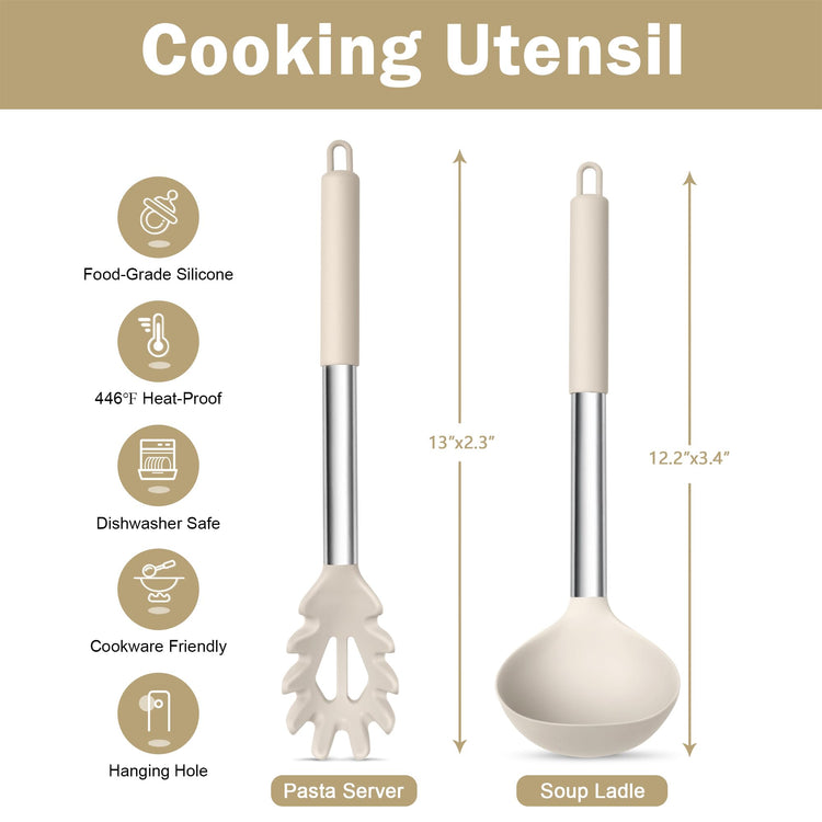 Silicone Pasta Fork and Ladle (2 Count)