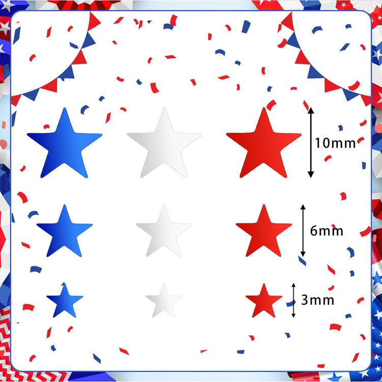 4th of July Confetti Red White and Blue Table Decorations