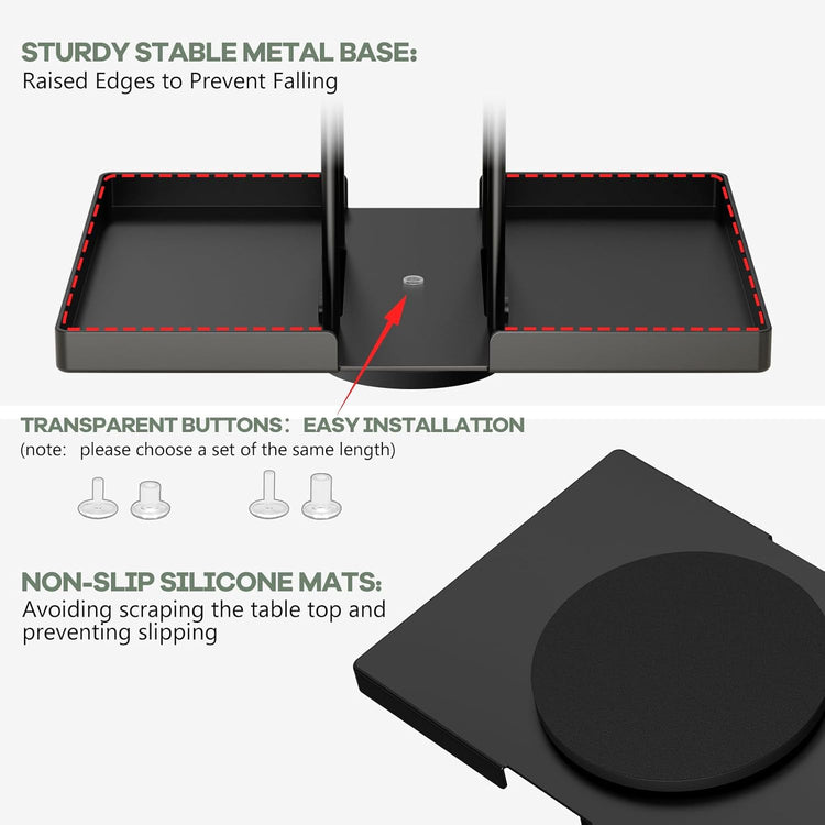 Napkin Holder for Table, Rotating Napkin Dispenser with Salt and Pepper Shakers Storage, Metal Paper Towel Holder for Table, Kitchen Countertop, Dining Table Decor Black Not Including Shakers