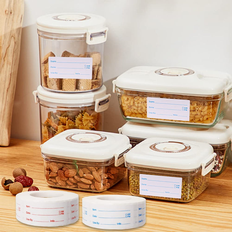 2 Rolls 1000 Pieces Removable Food Labels (2 Count)