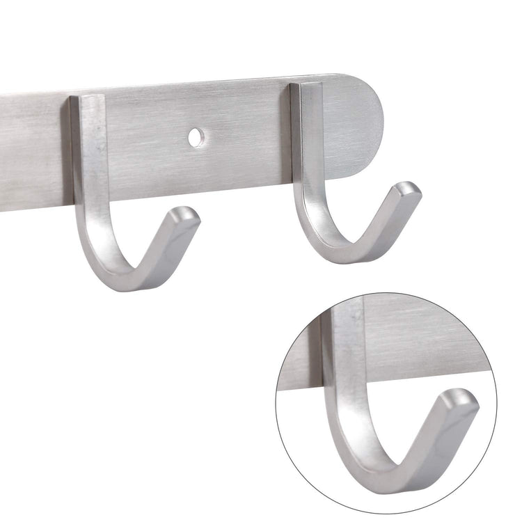 Coat Hook Rack Brushed Nickel