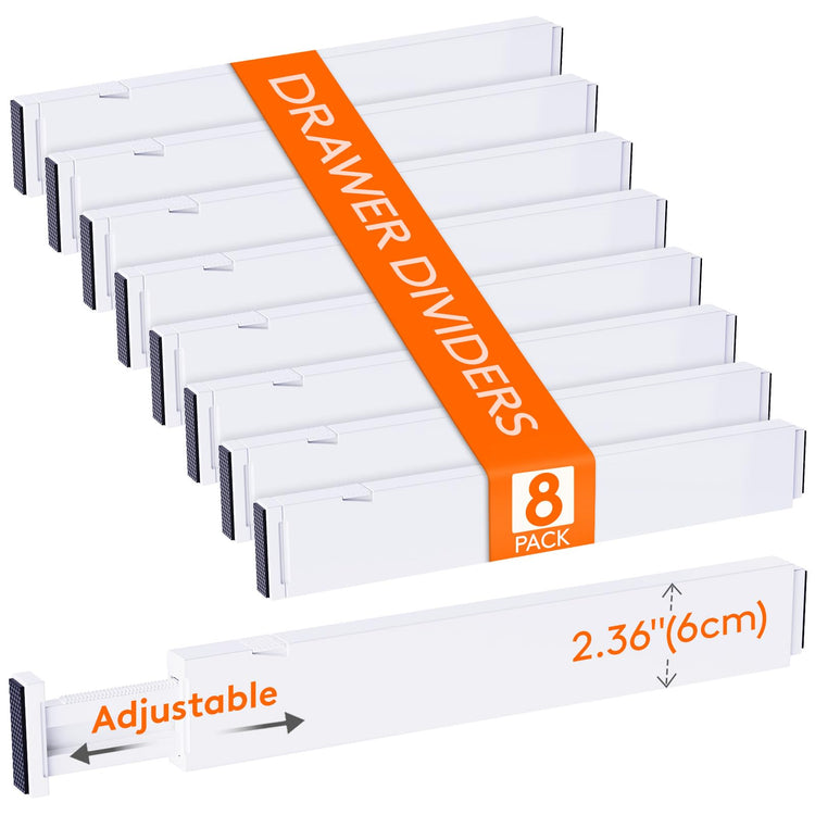 2.36" Upgrade Kitchen Drawer Dividers (8 Count)