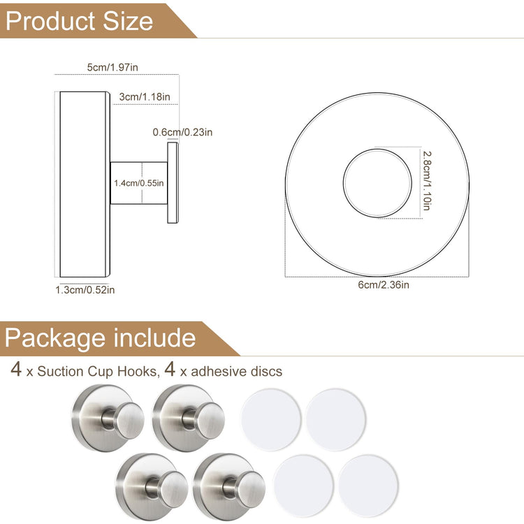 Suction Cup Hooks for Shower