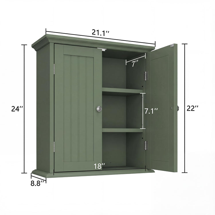 Bathroom Wall Cabinet with 2 Doors