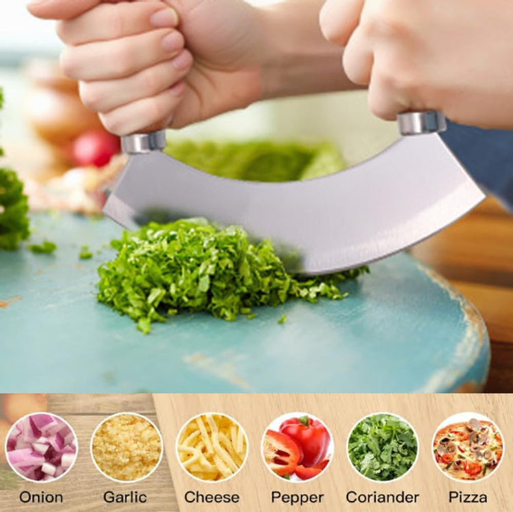 5.4 Inch Stainless Steel Mezzaluna Knife