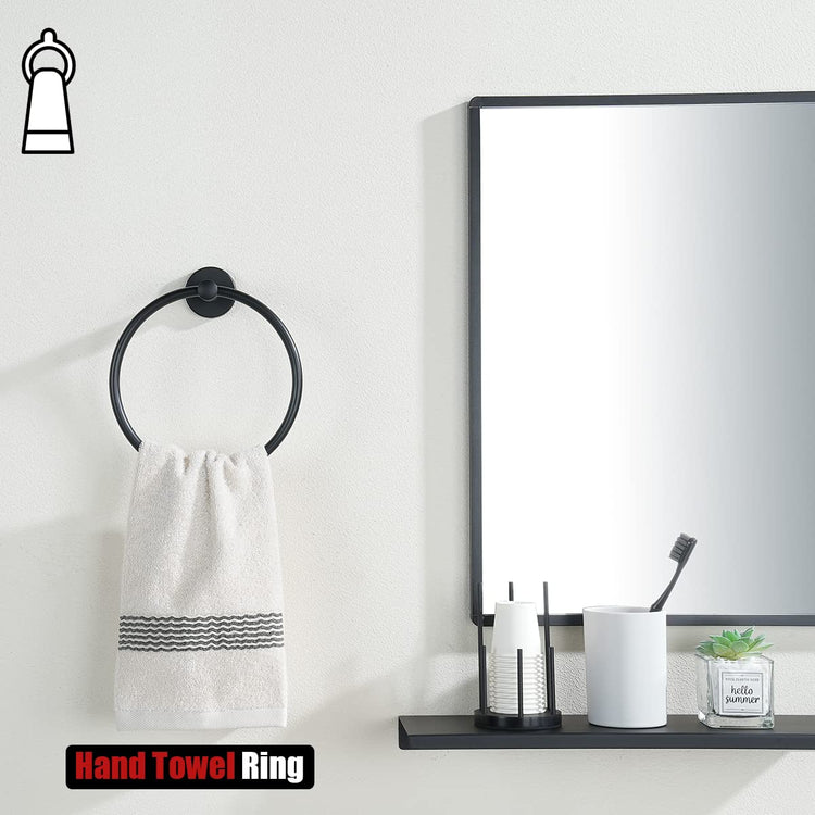 Black Towel Ring