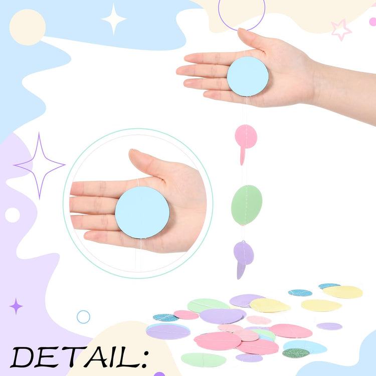 5 Pieces Circle Garland Party Paper Dot Banners (5 Count)