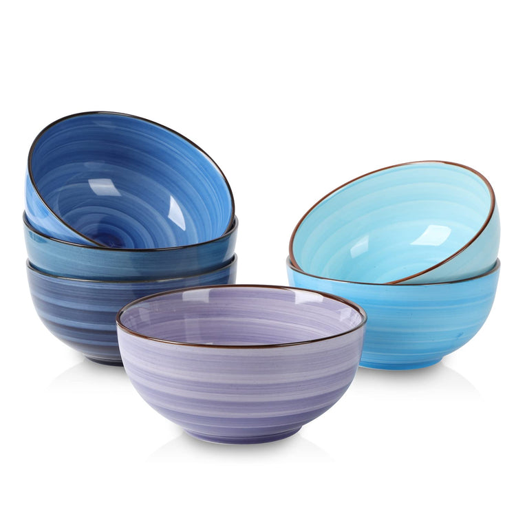 Ceramic 24 Oz Cereal Bowls Set (6 Count)