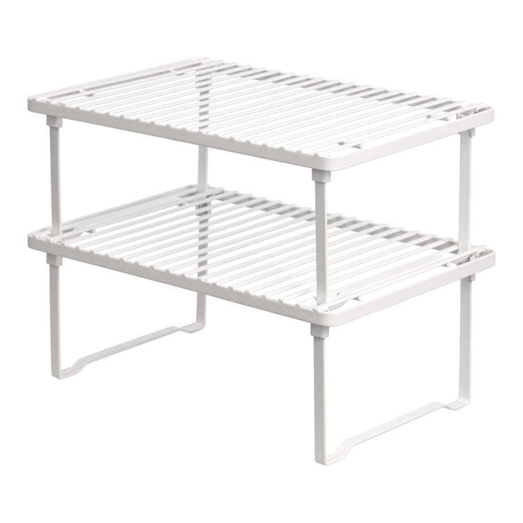 Space Saving Stackable Metal Kitchen Cabinet Organizer Shelves for Dishes