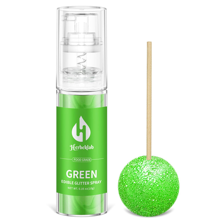 Green Edible Glitter Spray