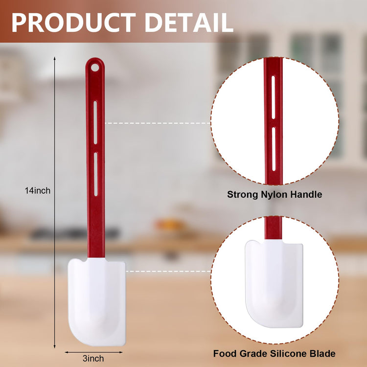 4 Pcs Rubber Spatulas Silicone Heat Resistant (4 Count)