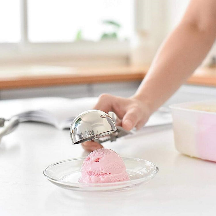 Ice Cream Scoop, 3Pcs Cookie Scoop Set, 18/8 Stainless Steel Cookie Dough Scoop, Cookie Scoops for Baking Set of 3, Ice Cream Scooper with Trigger Release, Cookie Scooper for Baking
