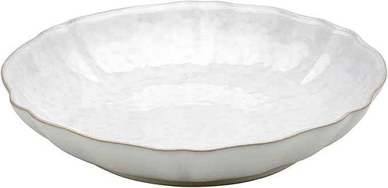 Casafina Ceramic Stoneware 13'' Pasta Serving Bowl - Impressions Collection, White | Microwave & Dishwasher Safe Dinnerware | Food Safe Glazing | Restaurant Quality Tableware