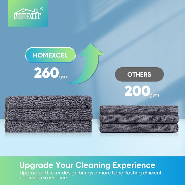 Grey Microfiber Cleaning Cloth (12 Count)