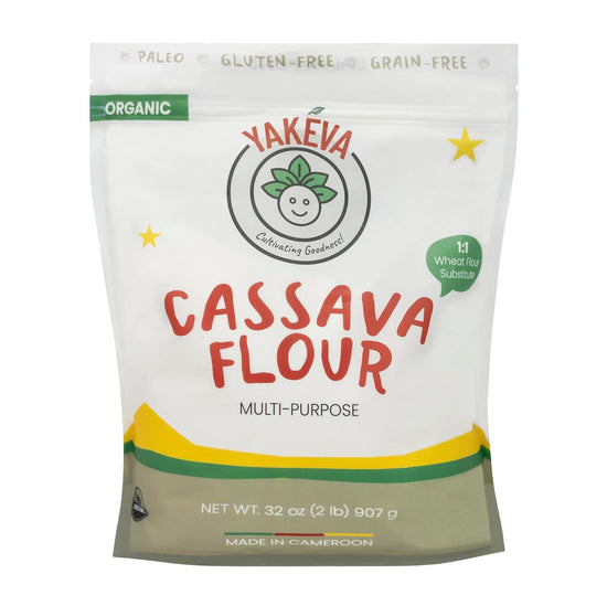 YAKÉVA Organic Cassava Flour - Gluten-Free Flour, Grain-Free, Nut-Free, Wheat Substitute, Paleo, Non-GMO, 100% Yuca Root, No Additives & Preservatives - Nestoria