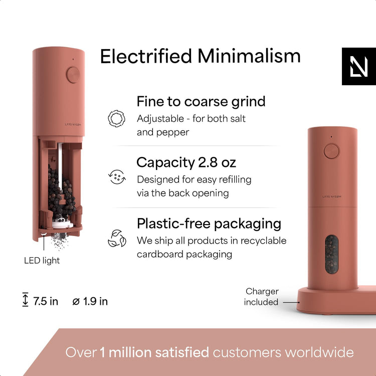 Electric Salt and Pepper Grinder Set