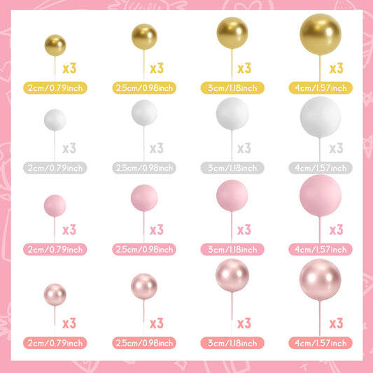 48 Pcs Cake Topper Decorations (48 Count)