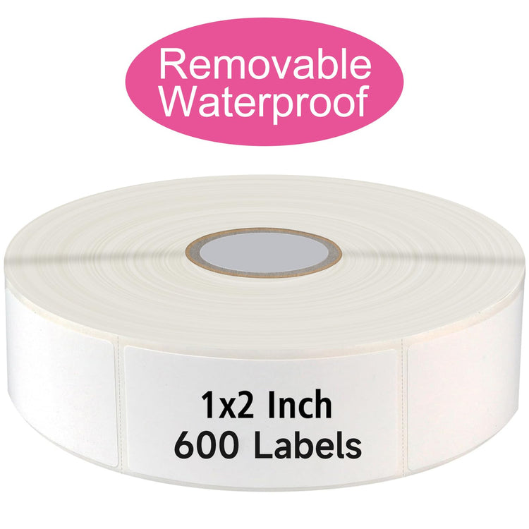 600 Blank Removable Freezer Labels with Perforation Line for Easy Distribution and Use. Waterproof and Oil (600 Count)