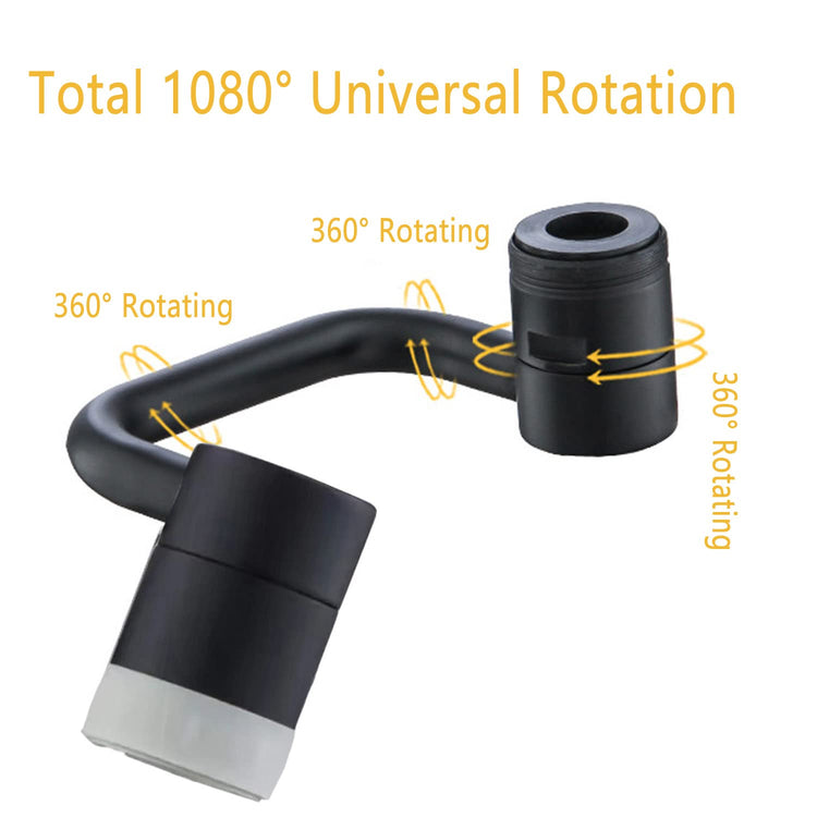 2 Packs Matte Black Rotating Faucet Extender Aerator (2 Count)