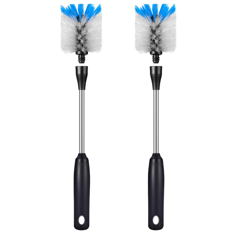 Stainless Steel Bottle Brush with Replaceable Head (2 Count)
