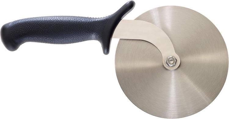 Mercer Culinary Millennia Pizza Cutter with Black Handle, 5 Inch Wheel, Stainless Steel