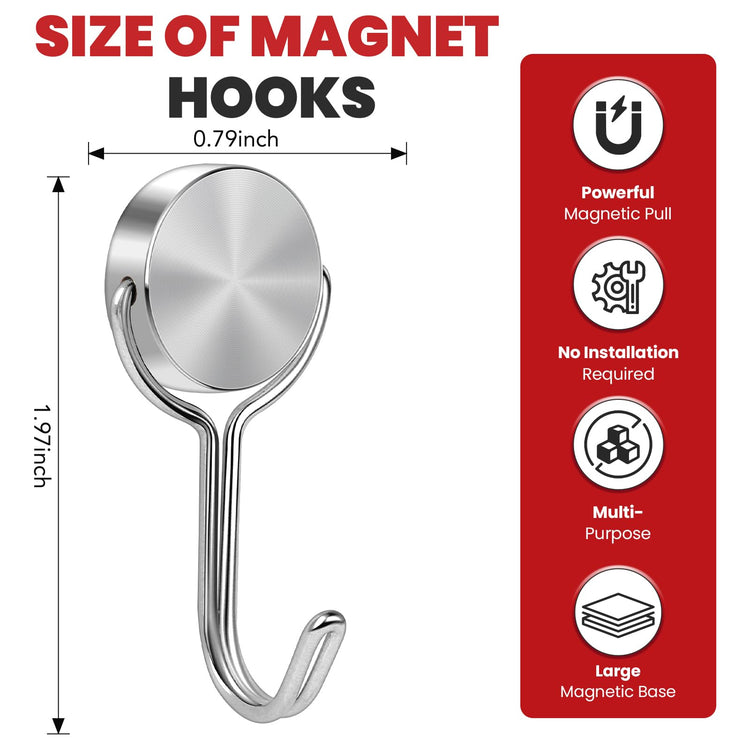 Magnetic Hooks for Cruise Cabins 30Lbs+ Heavy Duty Magnet Hook