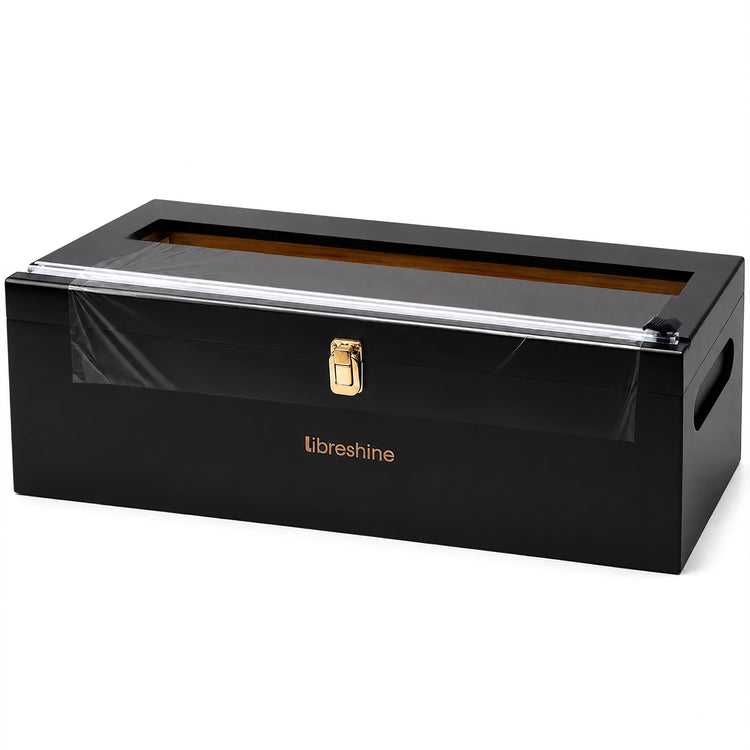 Black 18 Inch Commercial Plastic Wrap Dispenser with Cutter