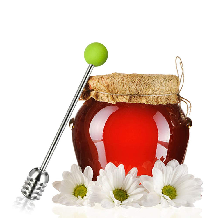 Stainless Steel Honey Dipper Stick 6.3 Inch Honey Wand Server for Honey Pot Dispense Drizzle Honey