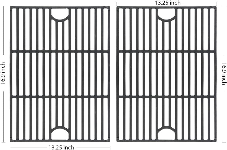 Grill Grates for Nexgrill 4 Burner 720-0830H 720-0830D 720-0670A 720-0783C 720-0783E 720-0958A, 17" Cast Iron Replacement Parts for 5 Burner 720-0888N Charbroil 463241113 463446015, Kenmore Gas Grill