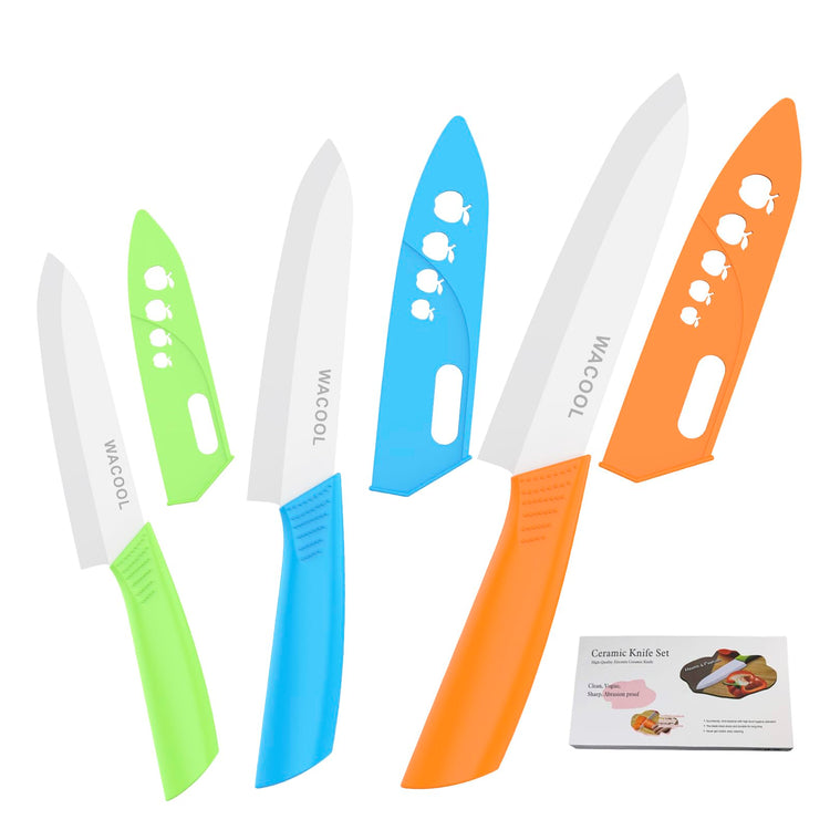 Kitchen Ceramic Knife Set with Sheaths (3 Count)