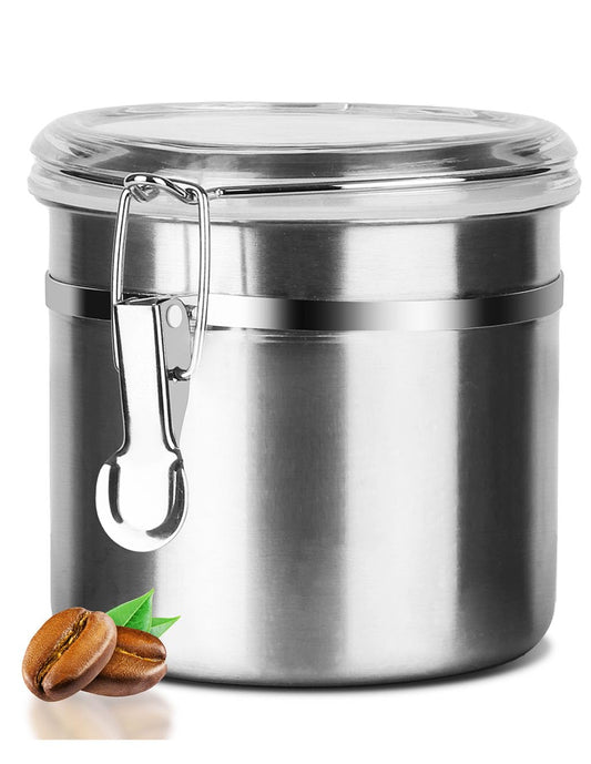 Stainless Steel Food Container with Clear Lids Airtight Container Stackable Small Canisters Kitchen Pantry Storage for Cereal