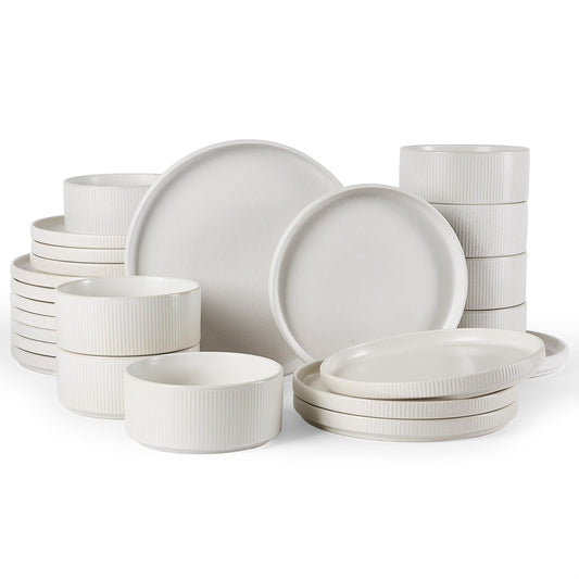 Star Stoneware Dinnerware Sets for 8 (24 Count)