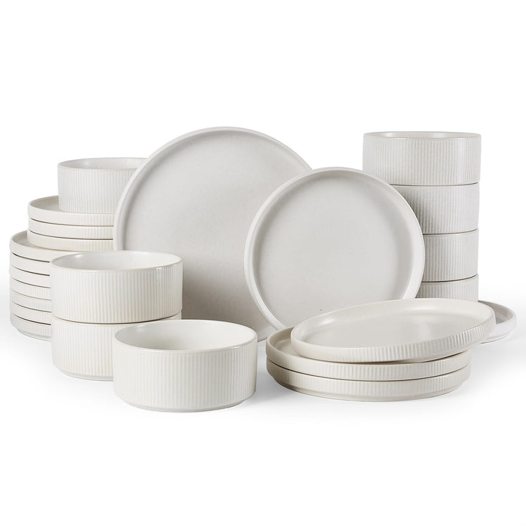 Star Stoneware Dinnerware Sets for 8 (24 Count)
