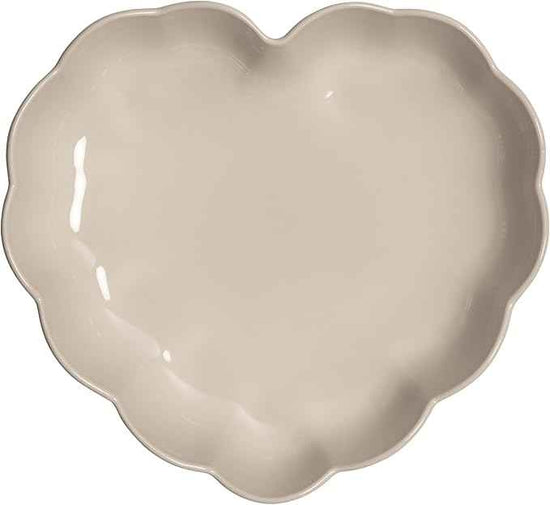 Emile Henry Made in France Ceramic Heart-Shaped Cake Dish, Madeleine Collection. 10.4" x 9.6" x 2.6", Clay