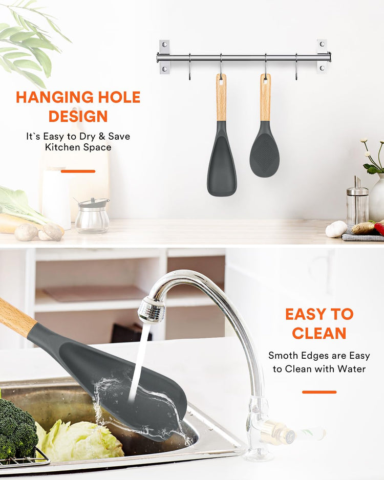 Cooking Spoon and Rice Scooper for Nonstick Cookware