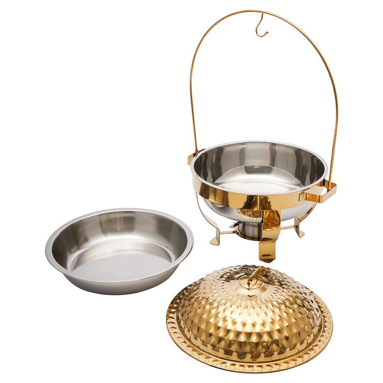 Chafing Dish Buffet Set Silver Accent
