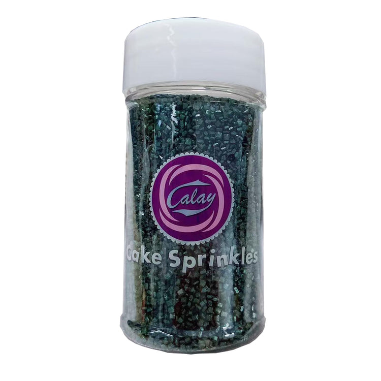 Black Sanding Sugar for Baking Edible Sparkling Sugar Sprinkles Coarse Sugar Crystals for Baking Topping Cake Cookie Cupcake Topper Ice Cream Decoration Supplies 3.2 OZ (3.2 Ounce)