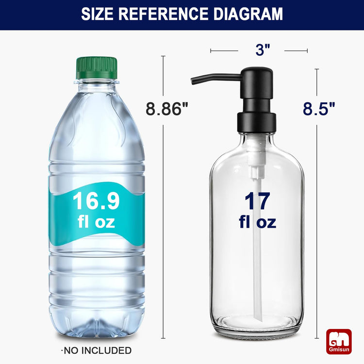 Glass Soap Dispenser with Pump (2 Count)