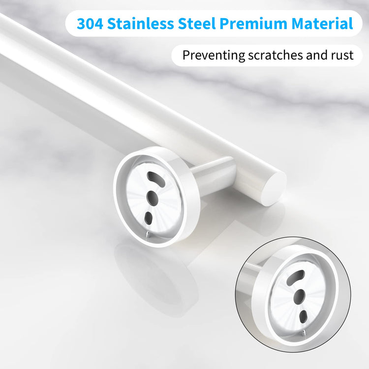 2 Pieces White Bathroom Towel Bar
