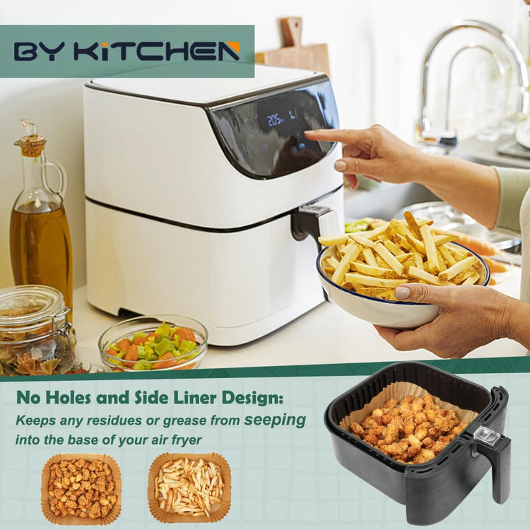 100PCS 10 Inch Large Air Fryer Liners for 7 (100 Count)