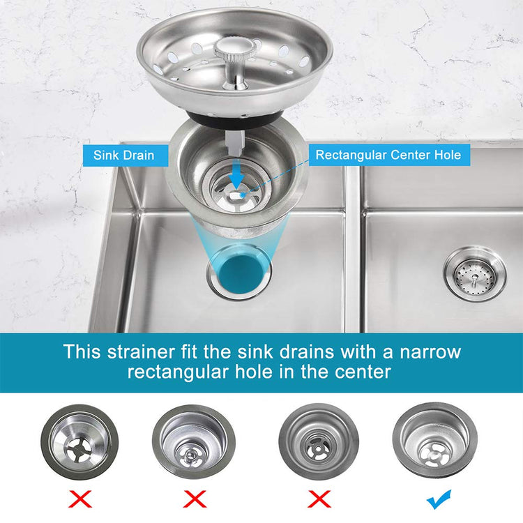 Kitchen Sink Drain Strainer 6 Pack Stainless Steel Sink Stopper (6 Count)