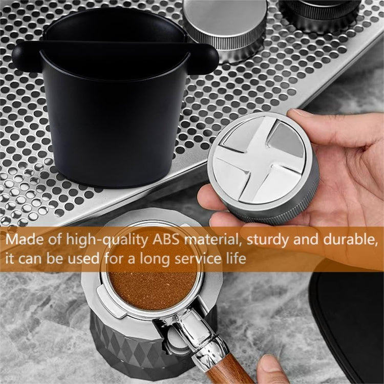 5 inch Coffee Knock Box Espresso Knock Box with a longer detachable Knocking Rod Shock