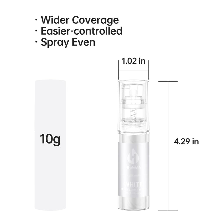 White Edible Glitter Spray