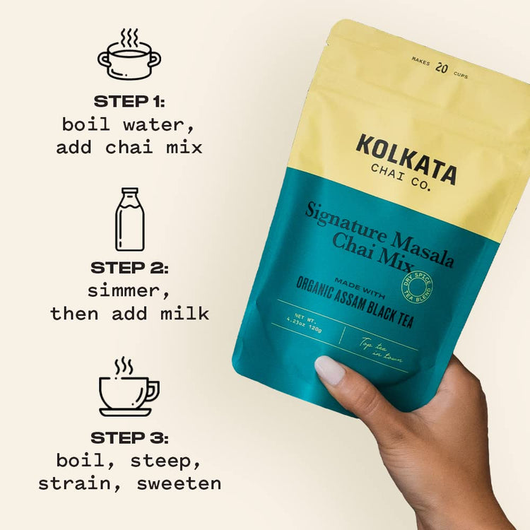 Kolkata Chai Rose Masala Chai mix (4.2329 Ounce)