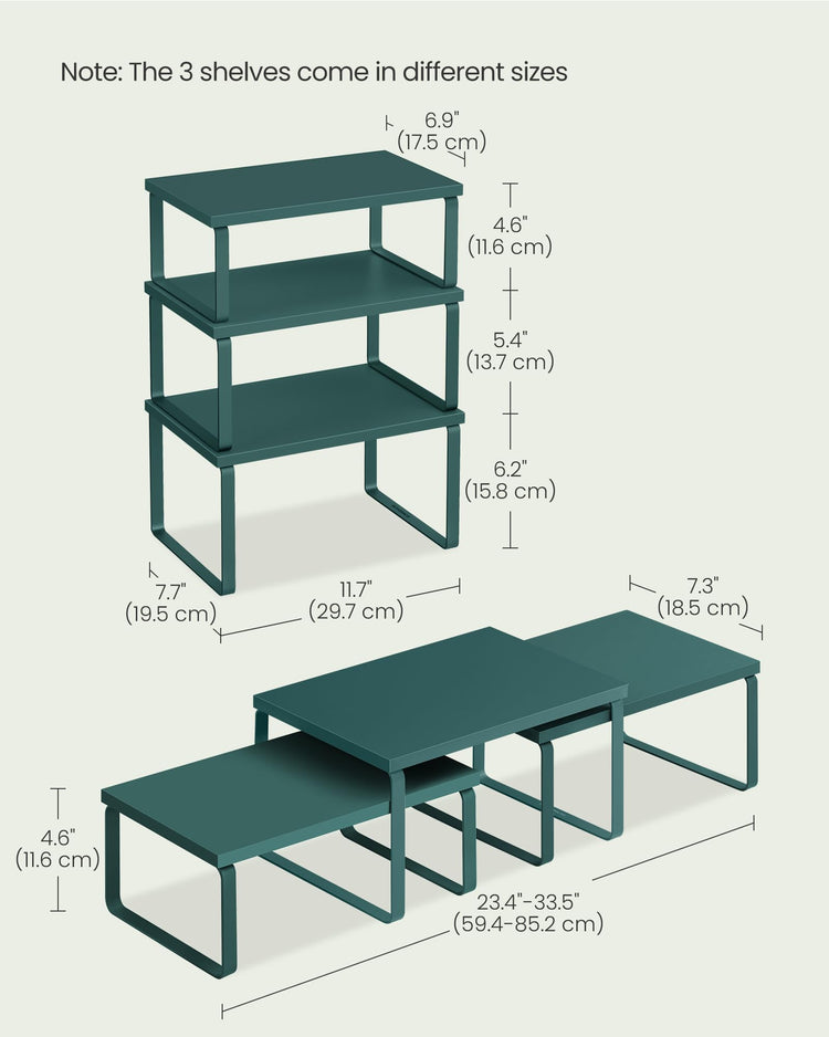 Cabinet Organizer Shelf (3 Count)