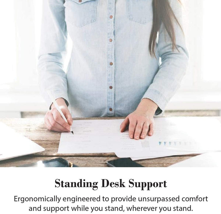 WellnessMats Bella Collection Anti-Fatigue Floor Mat, Polyurethane – Ergonomic Support Pad for Home, Kitchen, Garage, Office Standing Desk – Water Resistant - Made in USA