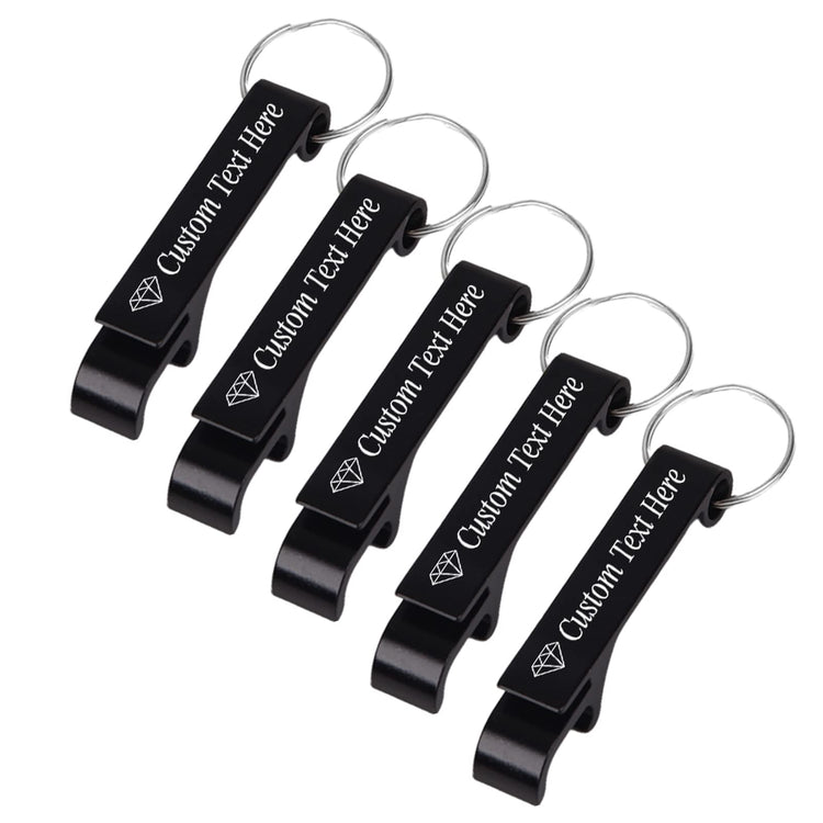 5PCS Personalized Bottle Opener Keychain Bulk Custom Beer Bottle Opener with Logo Text Engraved Wedding Bottle Opener Favors Customized Gifts for Guests Baby Shower Birthday Party (5 Count)