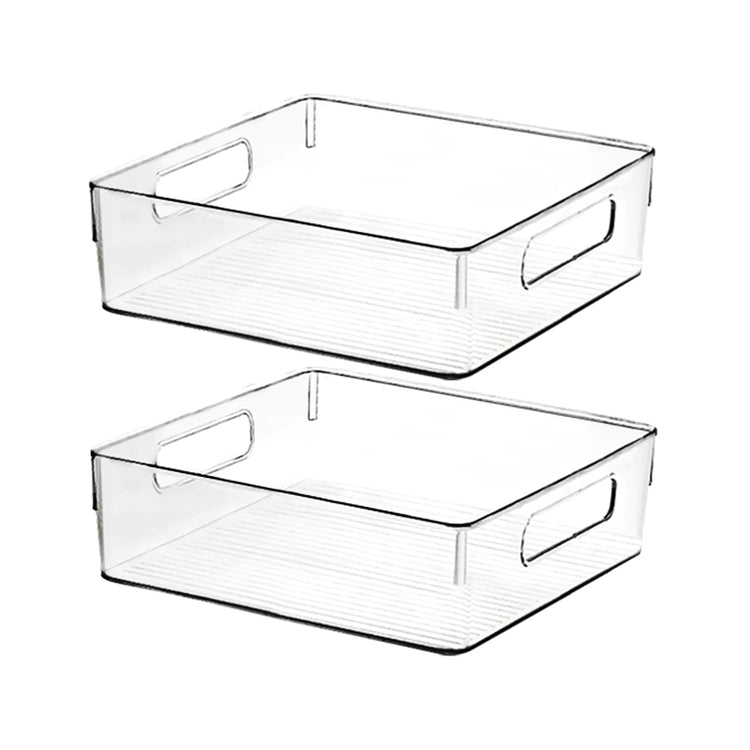 Clear Plastic Storage Bins (2 Count)